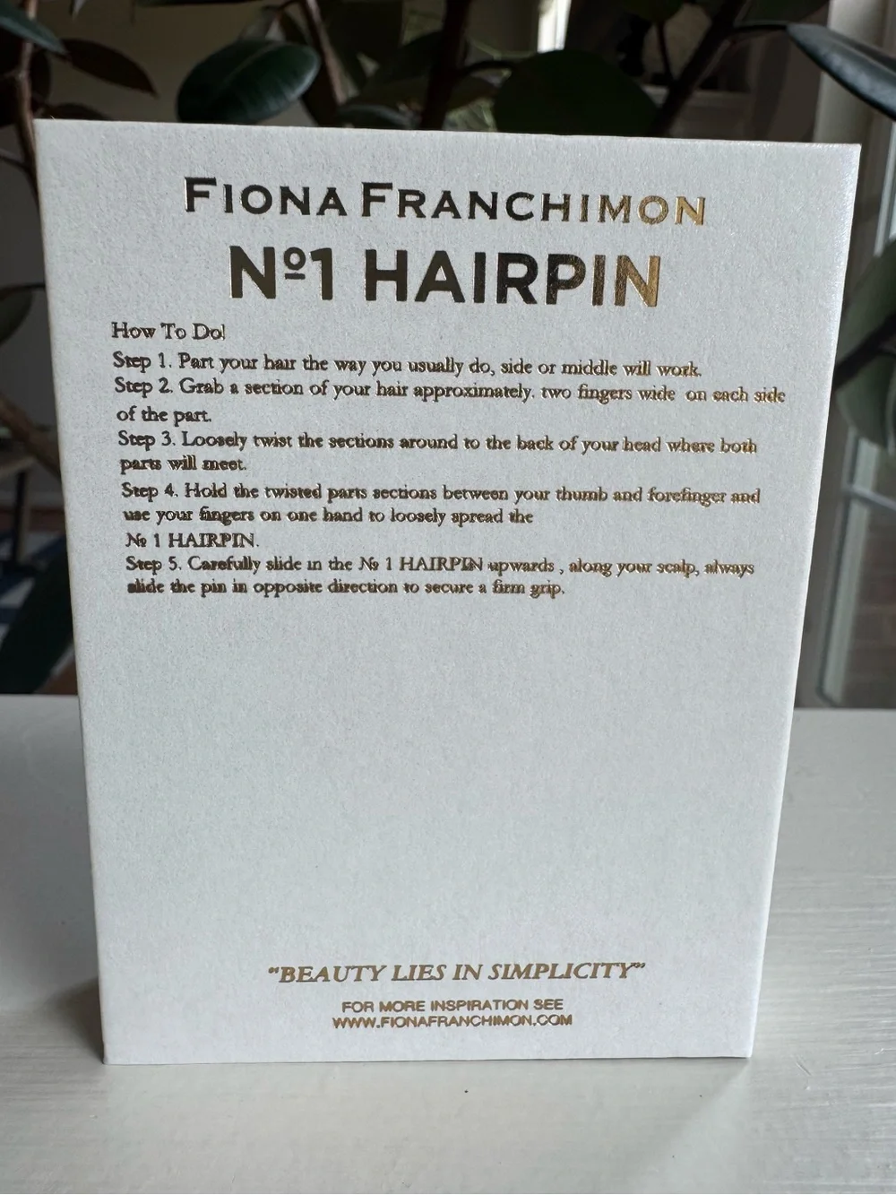 Fiona Franchimon environment save hairpins